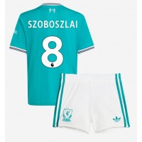 Stroje piłkarskie Liverpool Dominik Szoboszlai #8 Koszulka Trzeciej dla dzieci 2025-26 Krótki Rękaw (+ szorty)